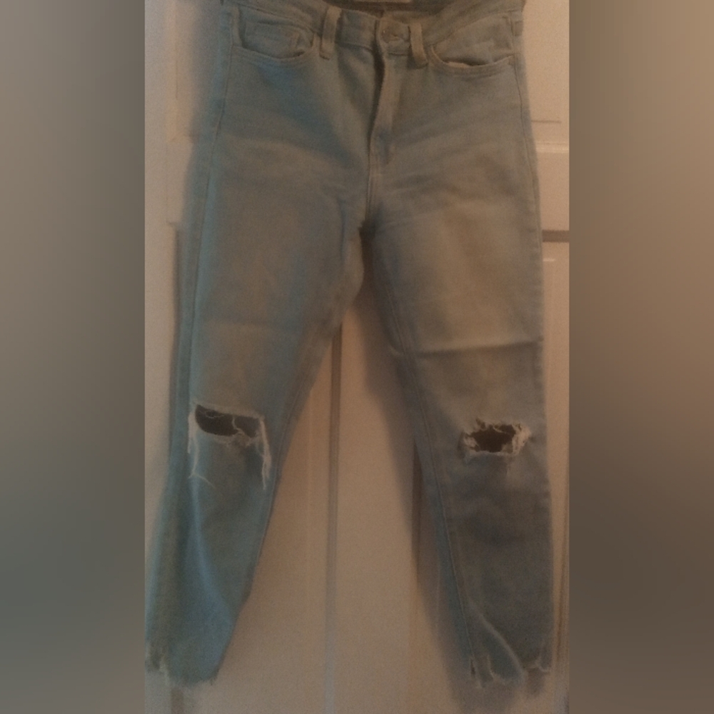 Just Black Light Blue Distressed Skinny Jeans